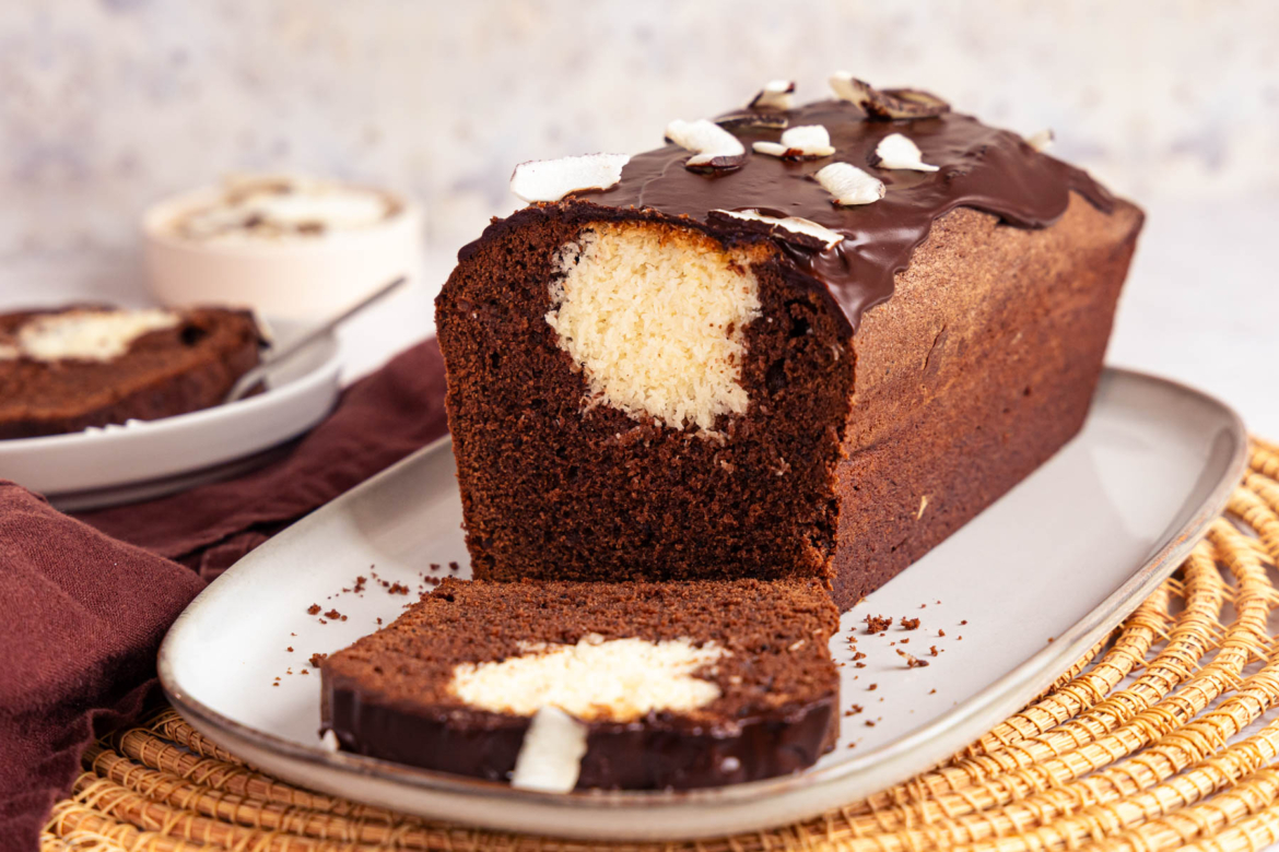 Schoko-Kokos-Kuchen aus der Kastenform