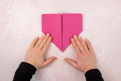 Servietten Herz falten