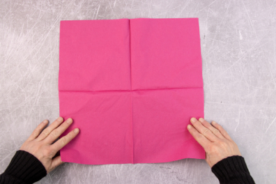 Serviette komplett geöffnet