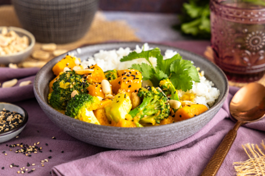 Süßkartoffel-Curry mit Kokosmilch