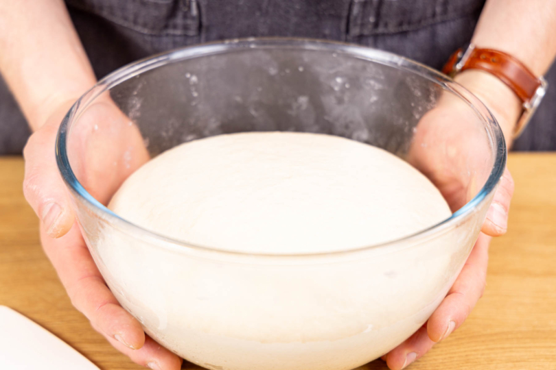 aufgeganger Hefeteig