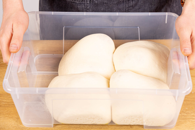 aufgegangene Teiglinge in der Ballenbox