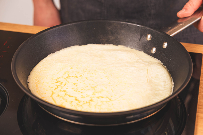 Pfannkuchen ausbacken
