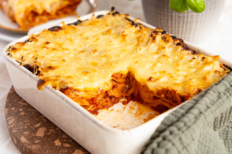 Vegane Lasagne mit Veggie-Bolognese