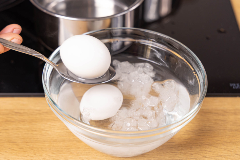 Eier weich kochen und abschrecken