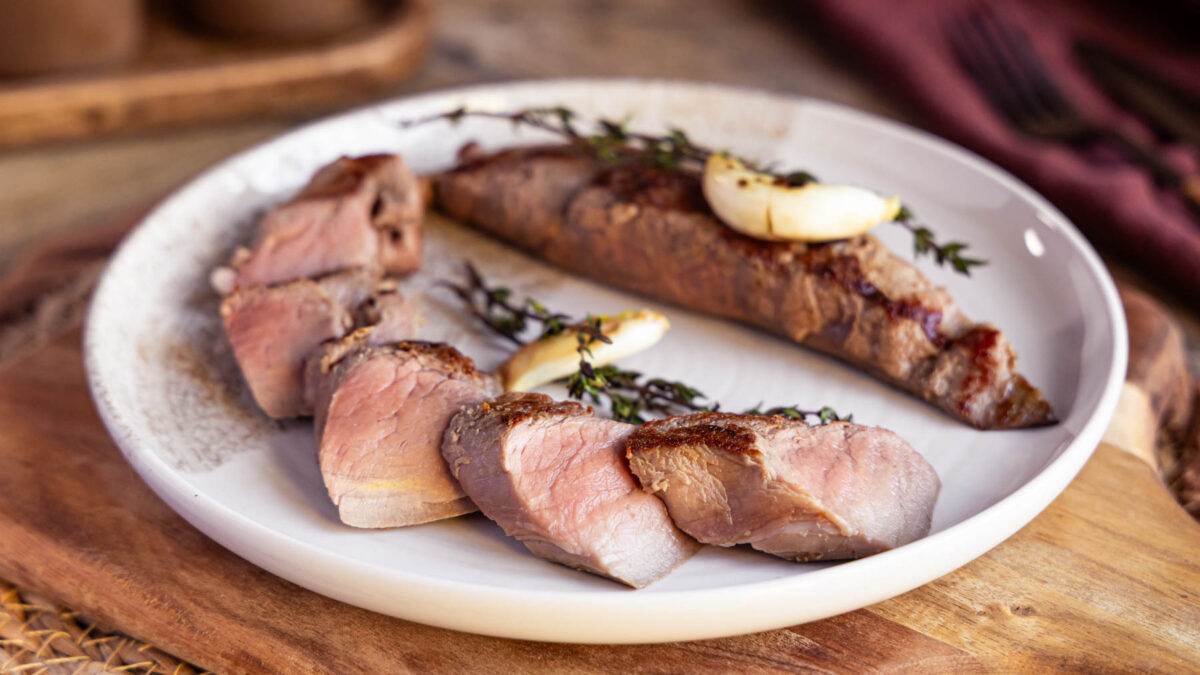 Wildschweinfilet kurzgebraten