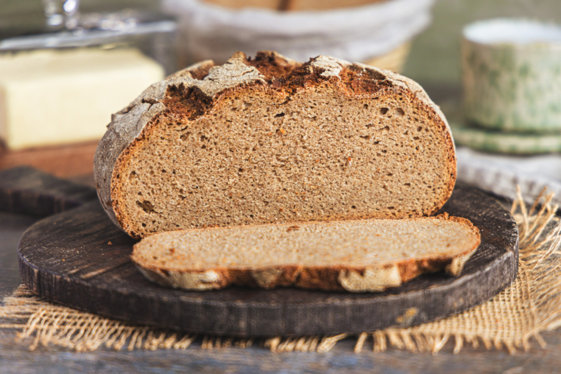 Bauernbrot mit Sauerteig: Anschnitt