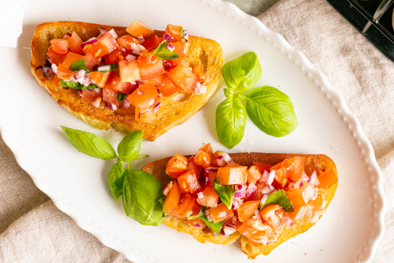 Bruschetta mit Zwiebel