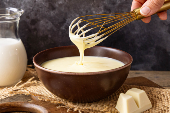 Ganache mit weißer Schokolade