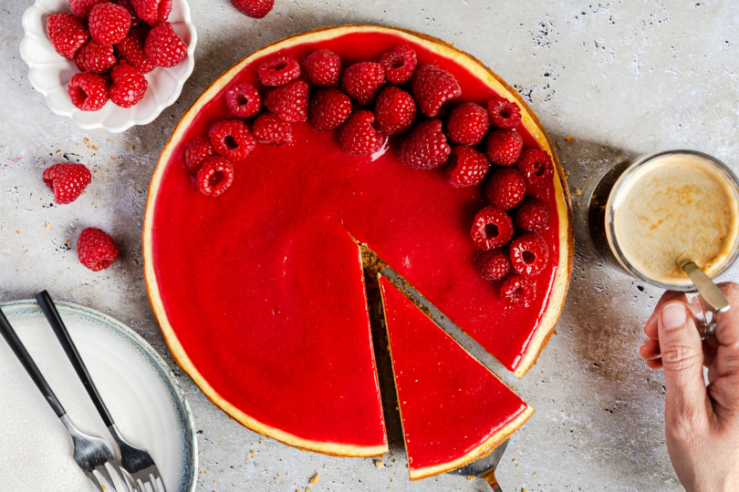 Himbeer Cheesecake top down