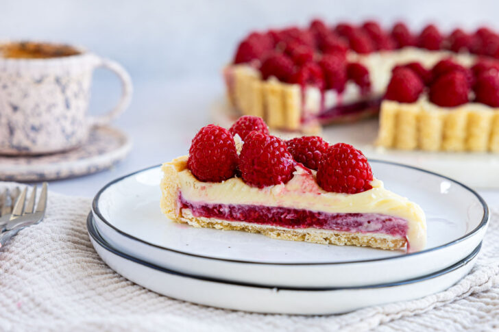 Himbeertarte Anschnitt