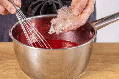 Gelatine dazugeben