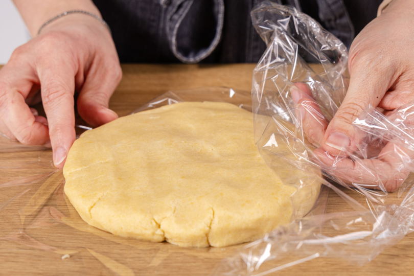 Mürbeteig einpacken