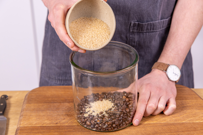 Rohrzucker dazugeben