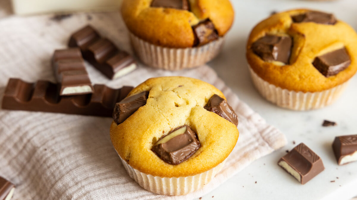 Muffins mit Kinderschokolade