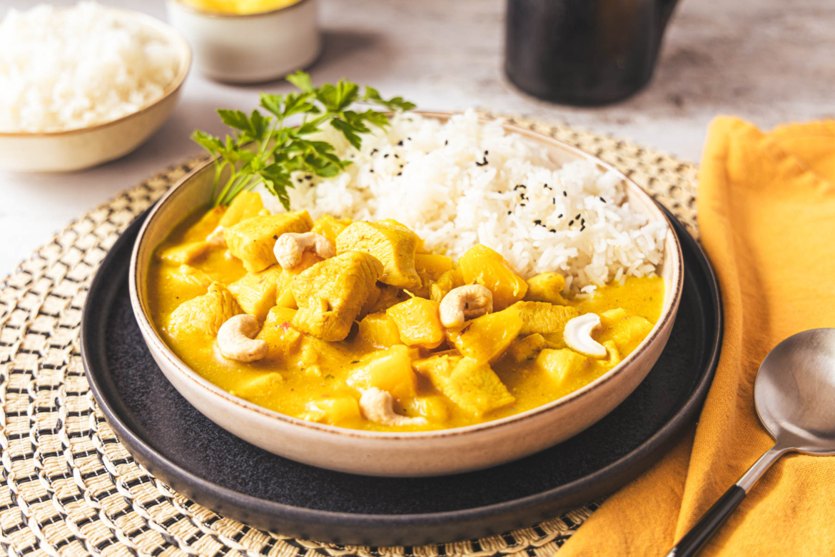 Madras Chicken Curry mit Ananas