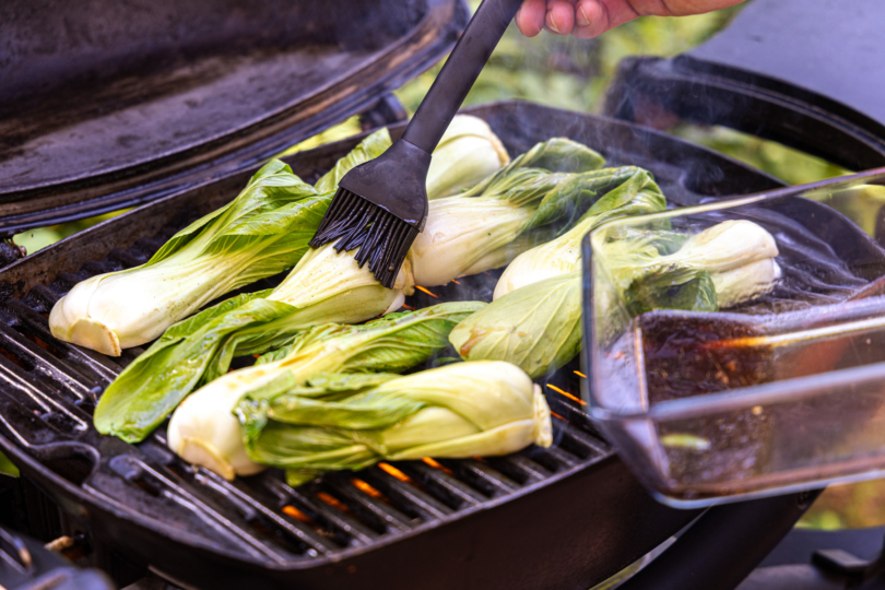 Erneut mit Marinade einpinseln