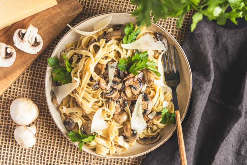 Pasta Funghi top-down
