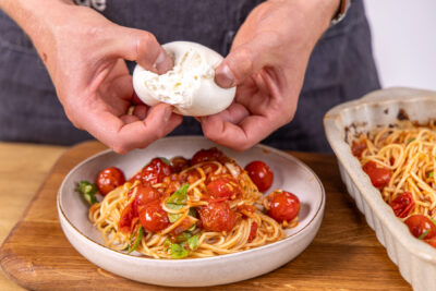 Burrata verteilen