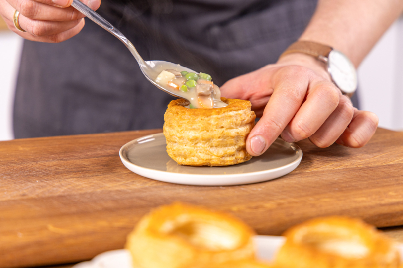 Königinpastete füllen