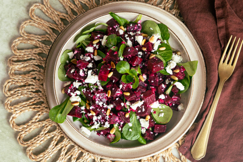 Rote Bete Salat mit Feldsalat