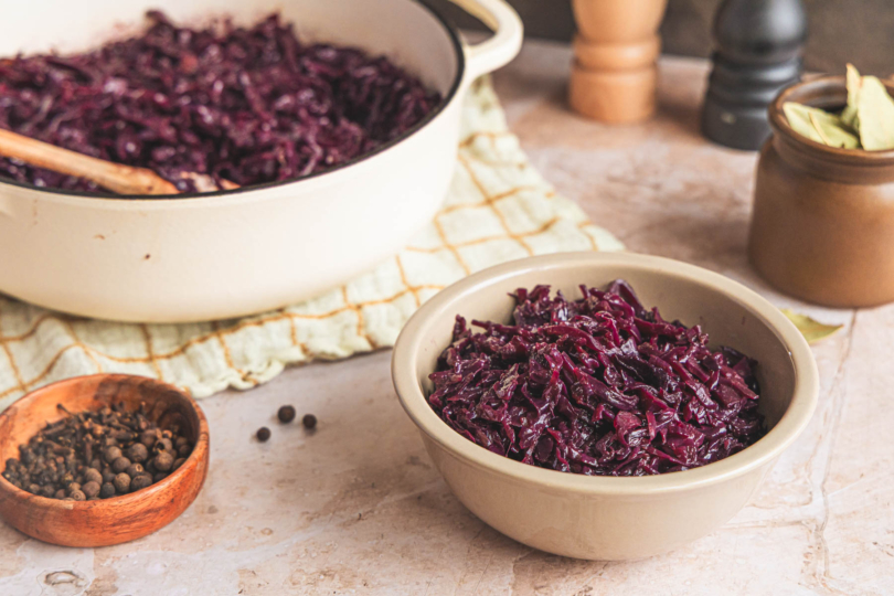 Rotkohl im Ofen