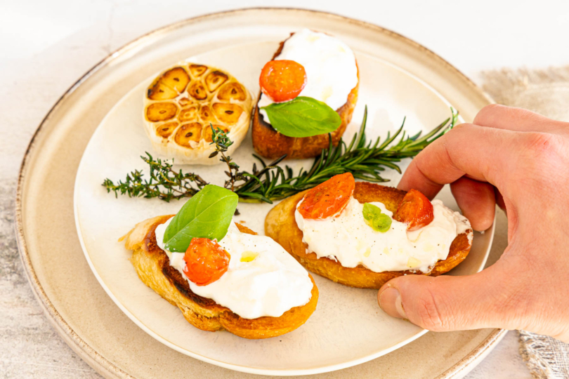 Stracciatella di Burrata mit Baguette