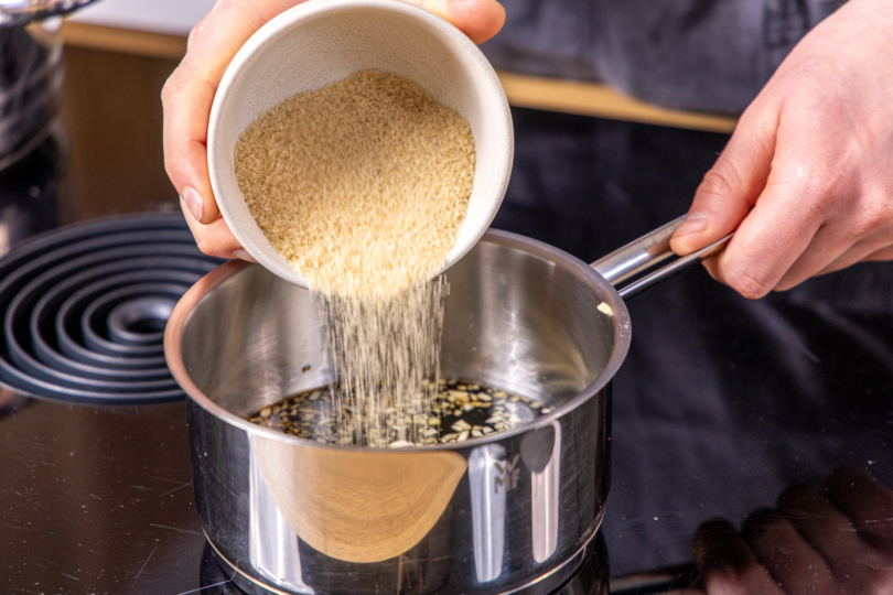 Rohrzucker dazugeben