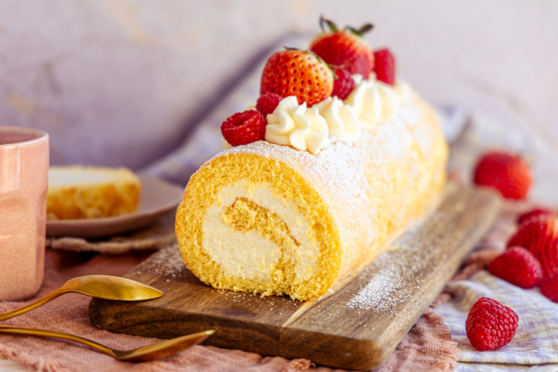 Biskuitrolle nach Grundrezept backen