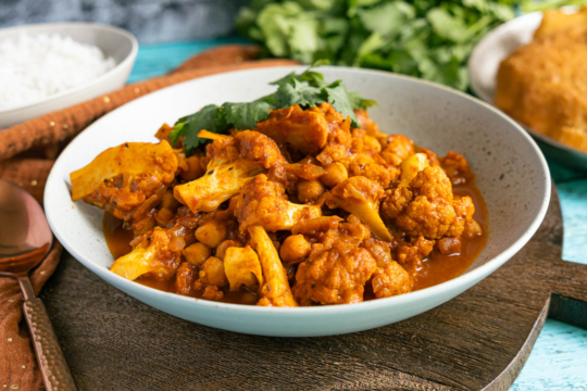 Blumekohl-Kichererbsen-Curry