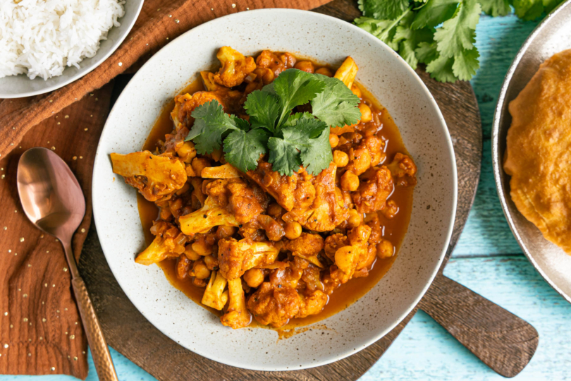 Blumekohl-Kichererbsen-Curry