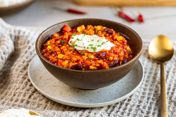 Chili sin carne mit Dip