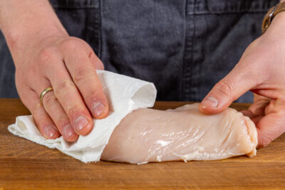 Fleisch abtupfen