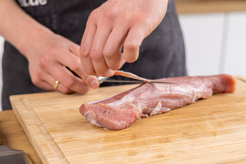 Schweinefilet parieren