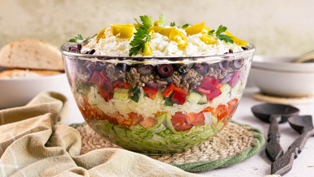Griechischer Schichtsalat