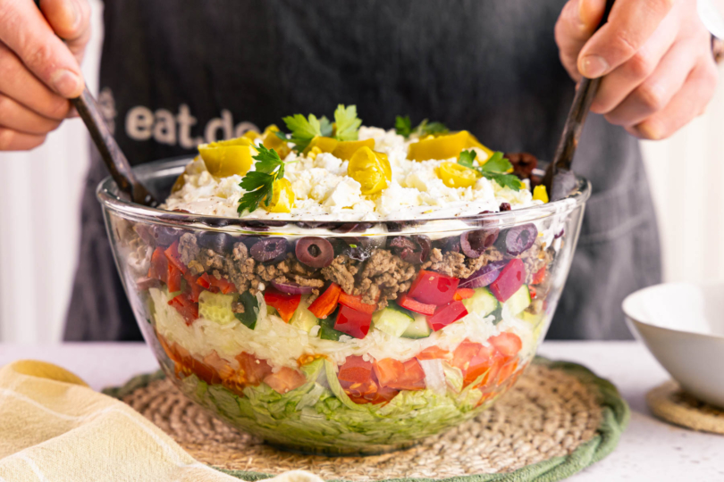 Griechischer Schichtsalat