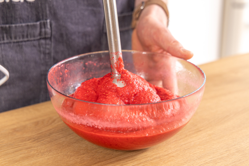 Himbeeren pürieren