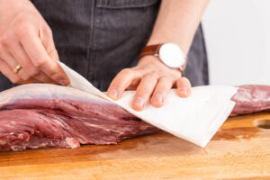 Rindfleisch abtupfen