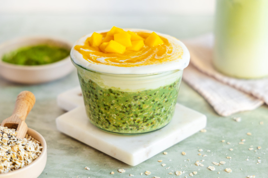 Mango Matcha Overnight Oats