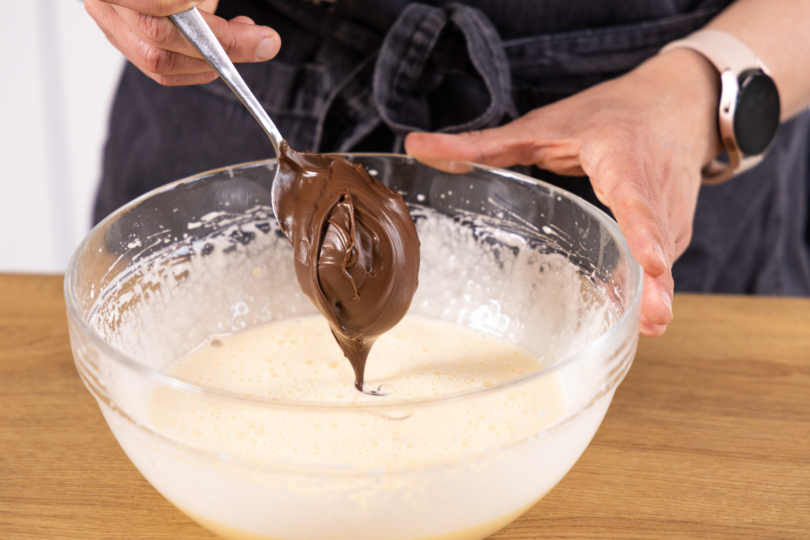 Schokocreme dazugeben