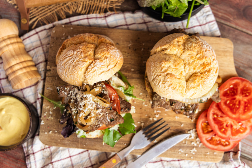 Ochsenfetzen in der Semmel