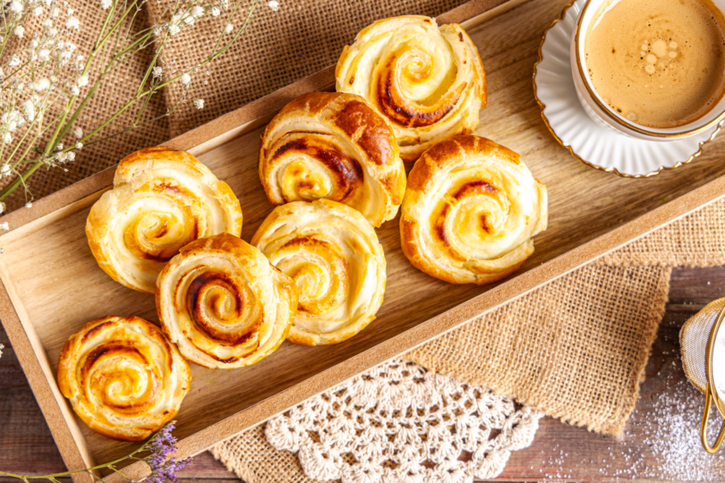 Quarkschnecken mit Blätterteig