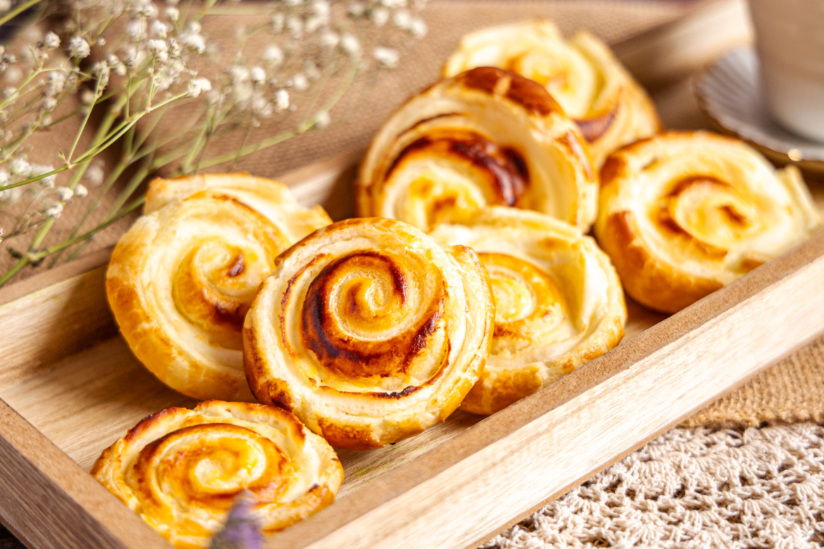 Quarkschnecken mit Blätterteig