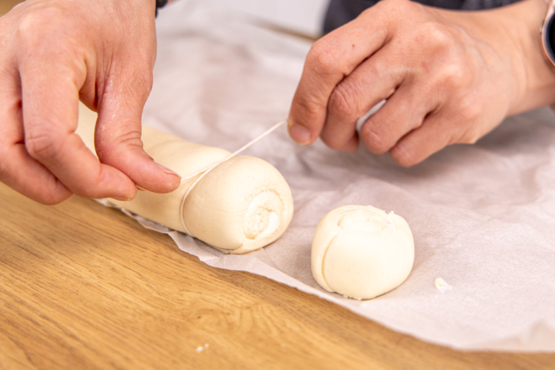 Quarkschnecken abtrennen