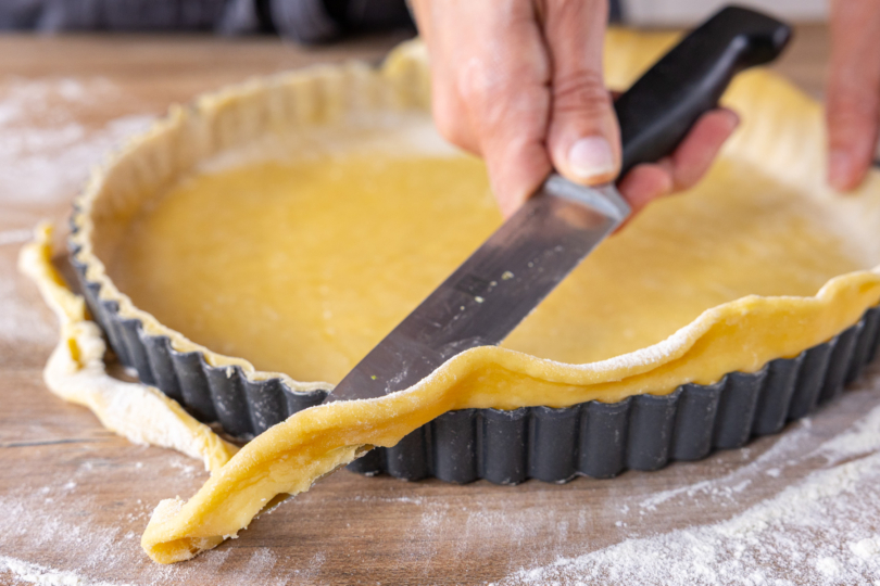 überschüssigen Rand abtrennen