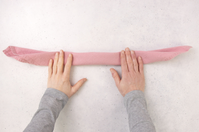 Serviettenstreifen falten