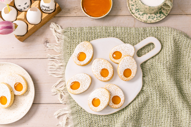 Spiegelei Kekse mit Marmelade