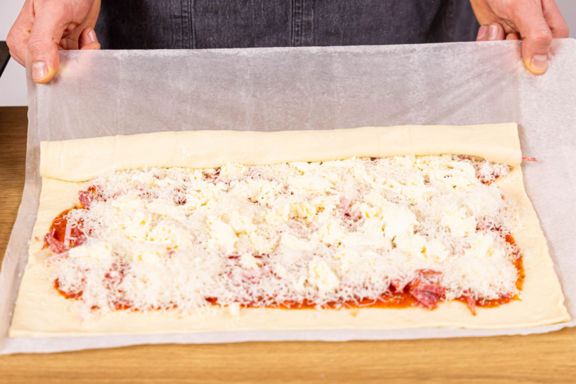 Stromboli zusammenrollen