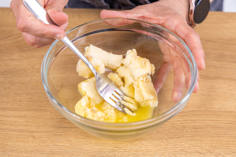 Banane zerdrücken