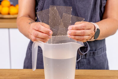 Gelatine einweichen